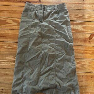 Eddie Bauer Vintage Gray Canvas Maxi Skirt - Size 10